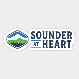 Sounder At Heart Logo Stacked Dark Sticker